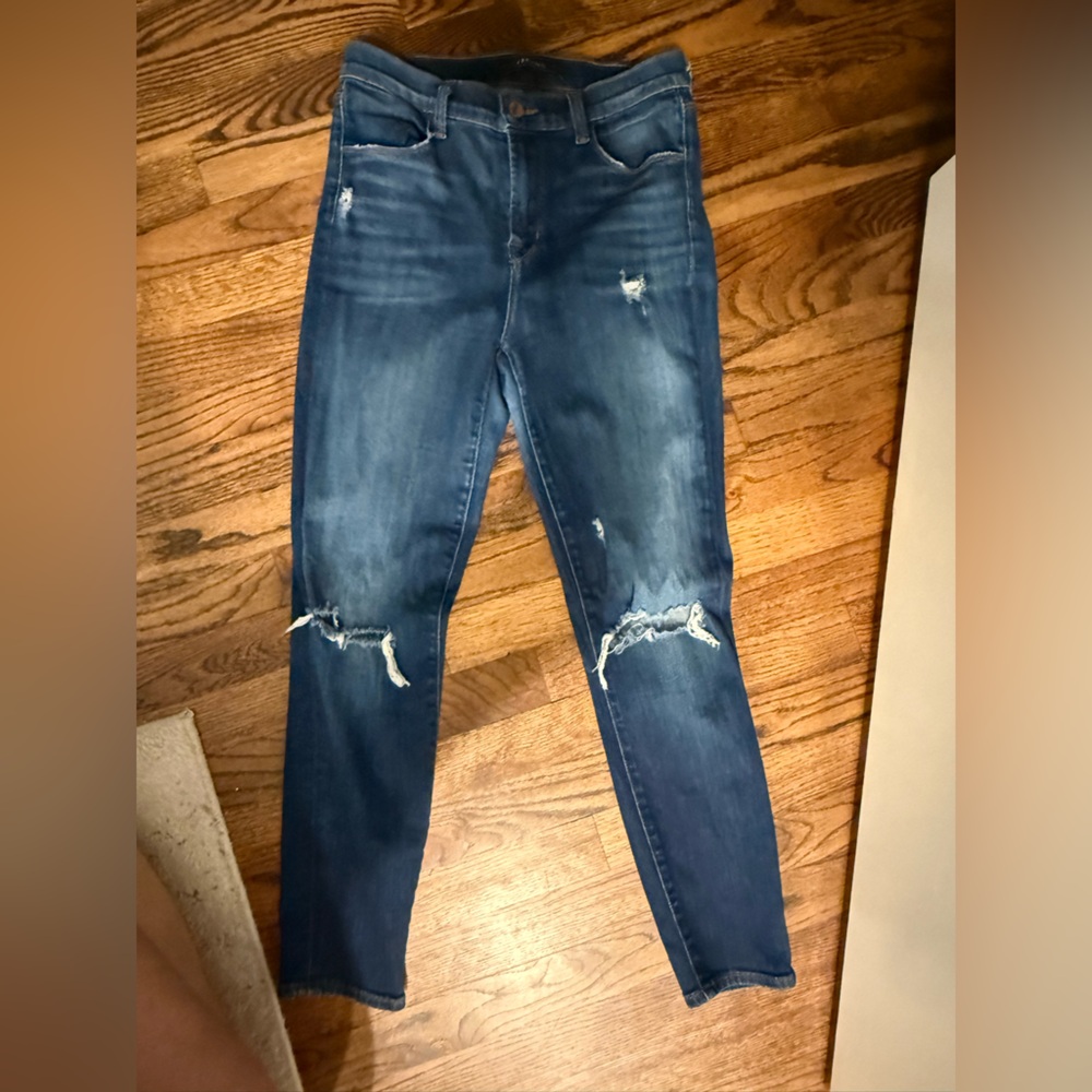 J Brand Distressed Blue Jeans